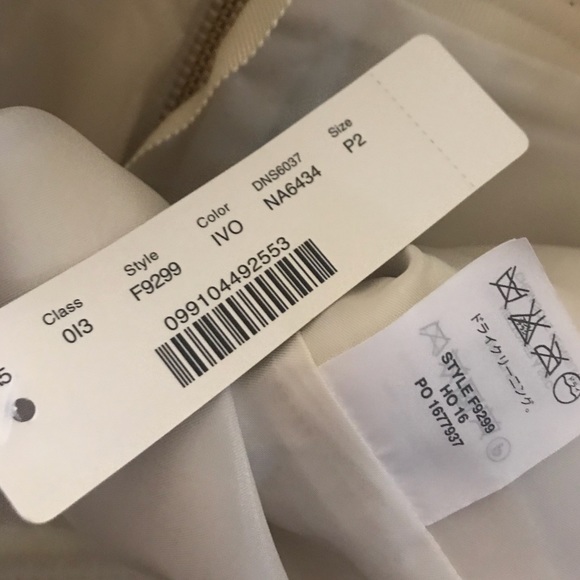 J Crew Petite Mini Skirt Double-Serge Wool Ivory Cream - Picture 8 of 8